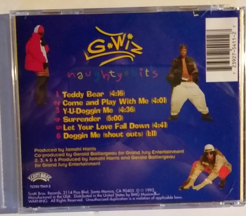 G-wiz - Naughty Bits - Cd Imp (Usado)