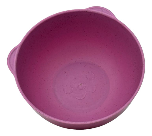 Bowl Tigela Cumbuca Prato Bebê Urso Rosa 650ml Bambu E Pp