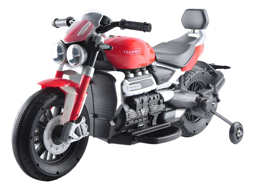 Mini Moto Eletrica Infantil Rocket Triumph Licenciada Custom Cor Vermelho
