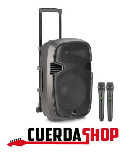 Bafle Activo Portatil A Batería 12 160w 2 Mics Y Bluetooth