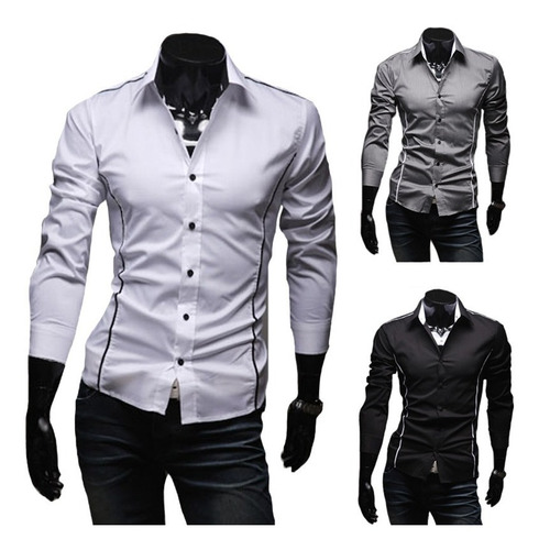 Camisas Pegadas Slim Fit Moda Japonesa  * Fashion *