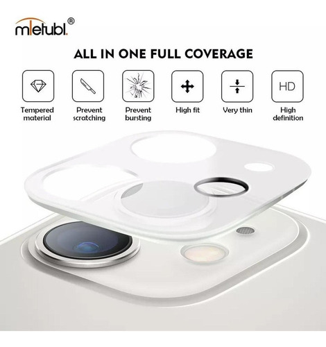Imagen 2 de 6 de Lámina Protectora Full Cámara Para iPhone 14 / Pro / Max