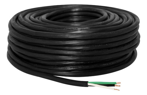 Cable Eléctrico Uso Rudo 3x12 Rollo 100m