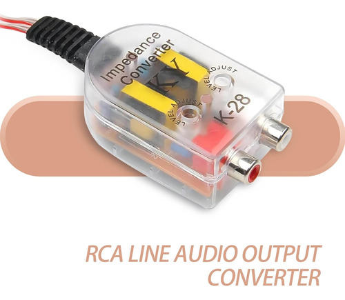 Convertidor De Subwoofer De Coche Con Adaptador Rca