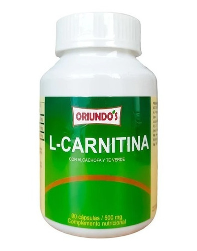 L-carnitina En Cápsulas 90u X 500mg - Oriundo's