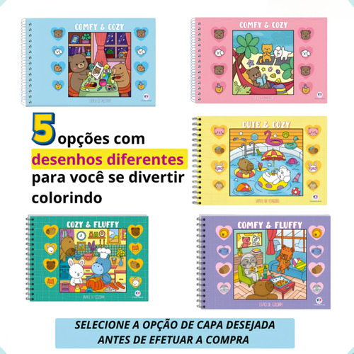 Livro De Colorir Comfy & Cozy Estilo Bobbie Goods Capa Dura