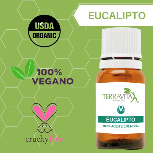Aceite Esencial Eucalipto 100% Puro 10ml Grado Terapéutico