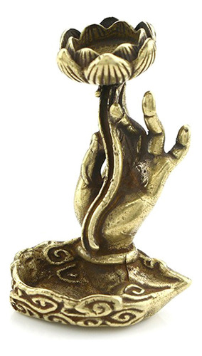 Incensario Metálico F Para Burner Buddha Hand Lotus Backflow