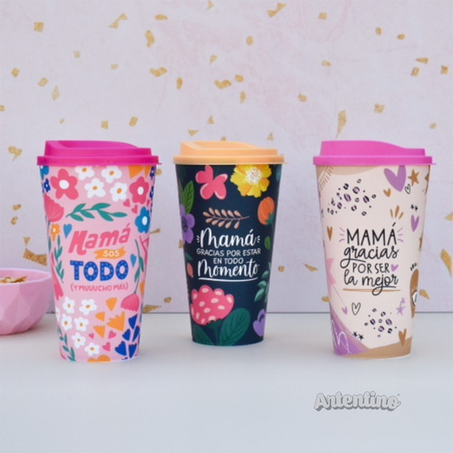 6 Vaso Jarro Termico Taza Café Mama Regalo Día De La Madre