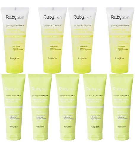 Imagem 3 de 10 de Combo Sabonete Máscara Esfoliante Proteção Urbana Ruby Rose