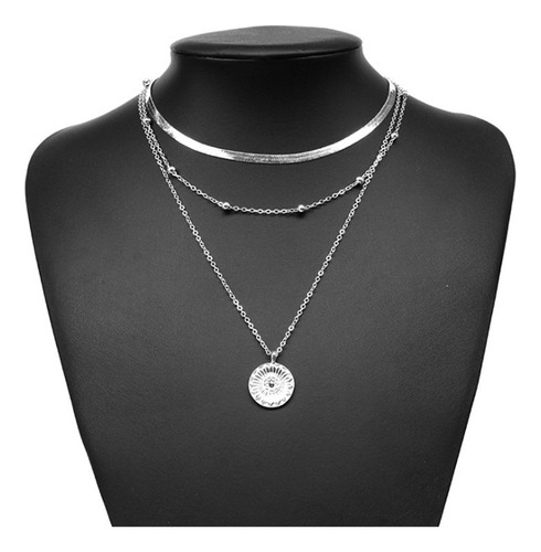 Colar Chocker Em Camadas Feminino Pingente Minimalista Luxo