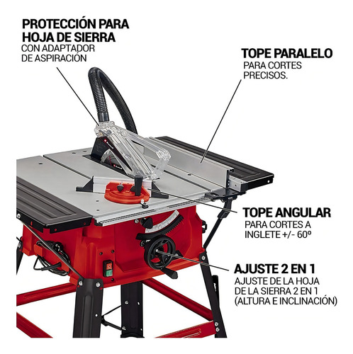Sierra Banco Circular Einhell 1800w Mesa Trabajo Hoja Sierra