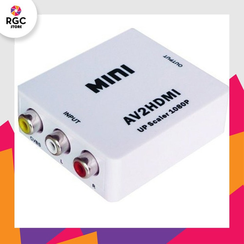 Conversor Rca A Hdmi Adaptador Tv Audio Y Video Av 1080p Fhd