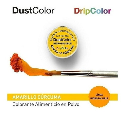 Colorante Comestible Hidrosoluble Amarillo Curcuma Dustcolor