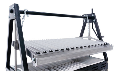 Paquete Hobby Grill Asador De Carbon Pampa Ii Emp Funda Color Negro
