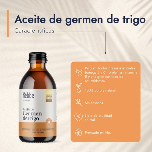 Imagen 4 de 9 de Aceite De Germen De Trigo Puro 250 Ml