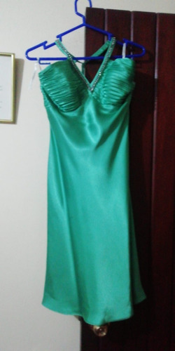 Vestido  De Fiesta Verde T-xs 