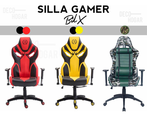 Silla Gamer Moderna Para Pc Ergonomica Marca Bilx