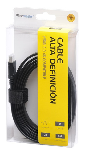 Cable Hdmi 2.0 4k 2mts Tecmaster