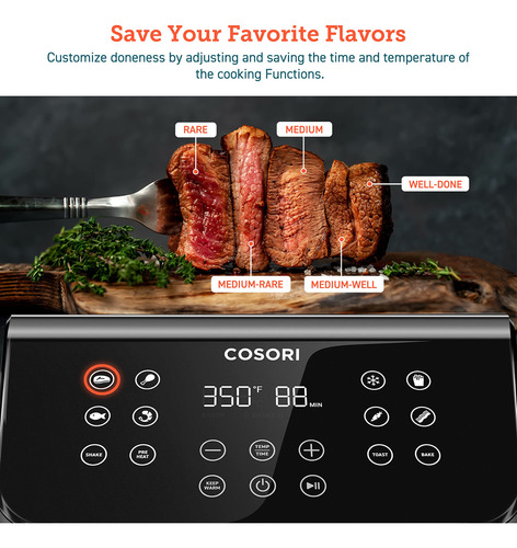 Air Fryer Cosori, 5,8 Litros, 12 En 1, Con Información Nutri
