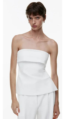 Top Sin Tirantes Con Espalda Abierta Para Mujer - Moda De Ve