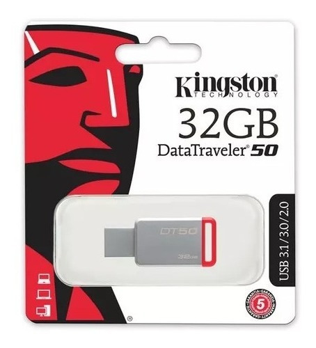 Memoria Usb Kingston 32 Gb 3.1 Datatraveler 50 Usb 3.1 Origi