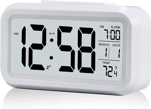 Imagen 1 de 7 de Reloj Despertador Con Pantalla Led, Fecha Y Temperatura