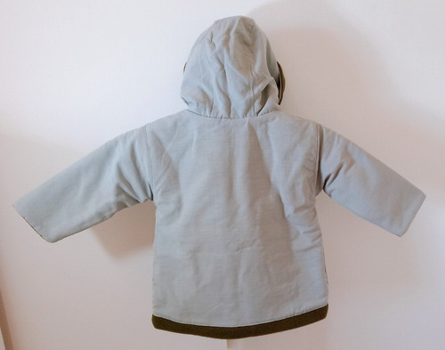 Campera De Lona Y Polar Con Capucha 3 - 18 Meses