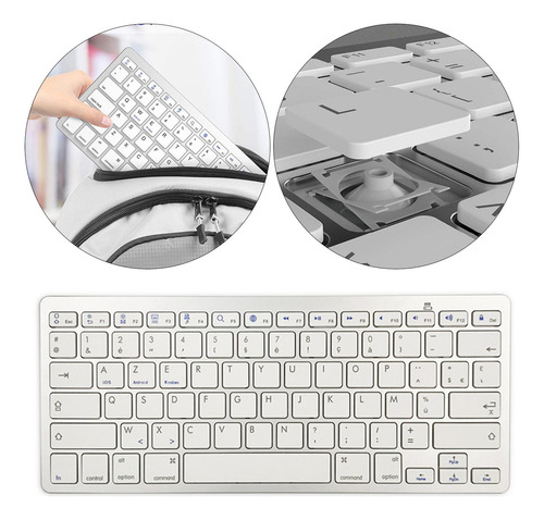 78 Teclas Teclado Bluetooth Alemán Inalámbrico Ultra