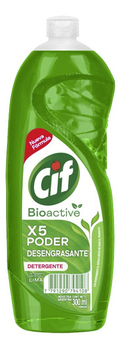 Detergente Lavavajillas Bio Active Lima Cif X 300 Ml. 