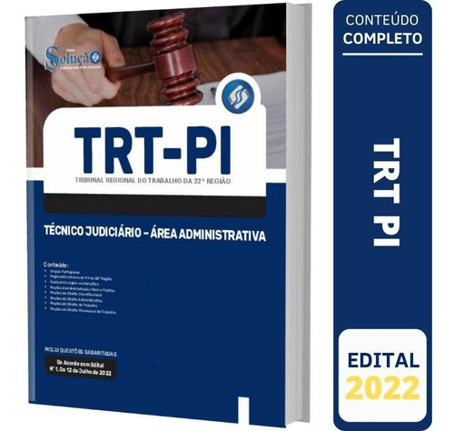 Apostila Trt Pi - Técnico Judiciário - Área Administrativa