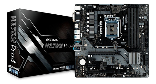Placa madre Asrock H370m Pro4 Intel 1151 Ddr4 H370 de octava generación