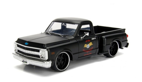 1969 Chevrolet C10 Stepside (matte Black) Troka By Jada 1:24