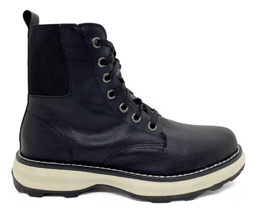 Imagen 1 de 6 de Botas Borcegos Mujer Acordonado Botita Cuero Lisboa Lady