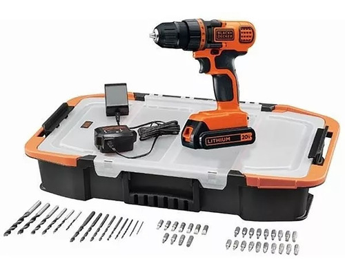 Taladro Atorn Black Decker 20v Lit + Maleta + 50accesorios