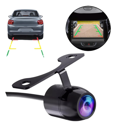 Câmera De Ré Frontal Dianteira Automotiva Ht-cr130 H-tech