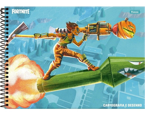 Kit 4 Cuadernos Fortnite Brochurón 96 Fls + Dibujo Fortnite