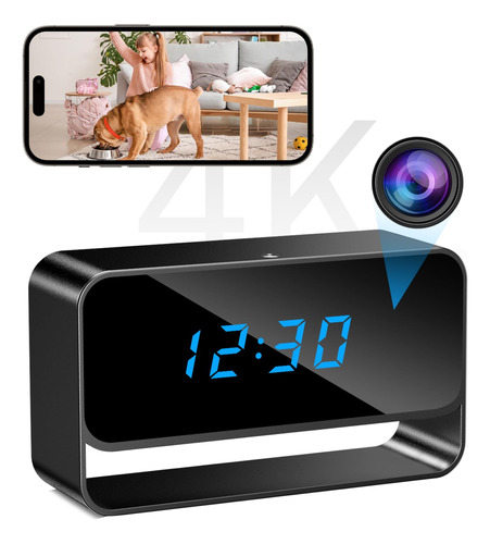 Vivasync Reloj De Camara Espia Wifi Con 4k Hd, Camara Oculta