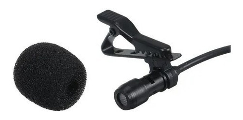 Microfone Lapela Cor Preto