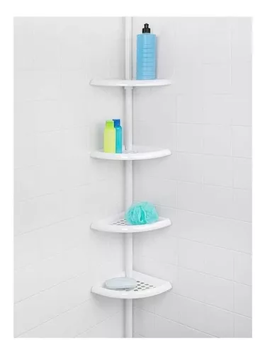 Betterware Repisa Esquinero para Baño Color Blanco De 4 Niveles