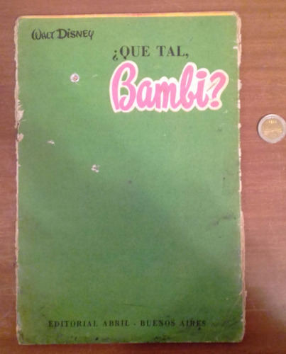 Antiguo Librito Revista Disney Que Tal Bambi Año 1959