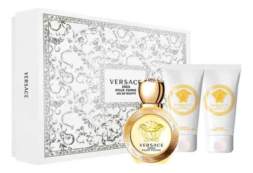 Cofre Versace Eros Pour Femme Edt 50ml + Body Lotion + Gel 