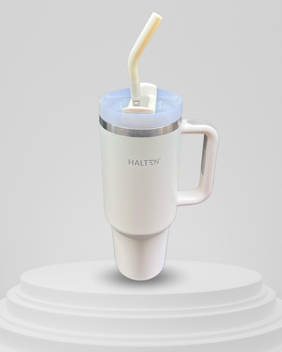 Big Mug Halten Térmico 1.2l Con Tapa Y Sorbete Acero Inox