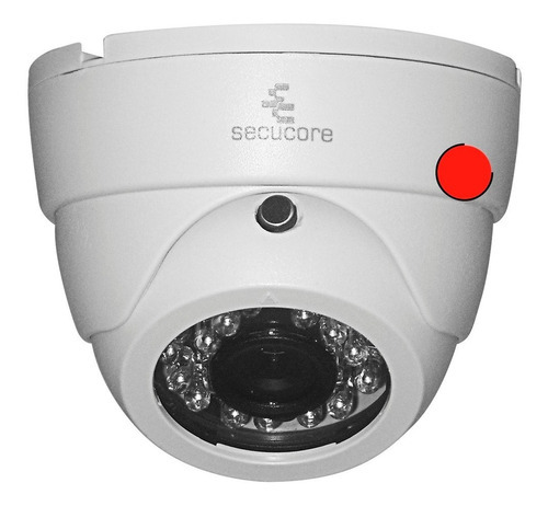 Camara Cctv Ahd Domo Microfono Integrado Audio Ir Seguridad Color Blanco