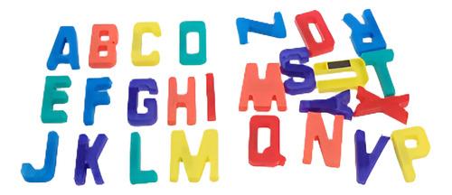 Inglesa De Plástico Base Magnética Colorida Letras 26 Pc