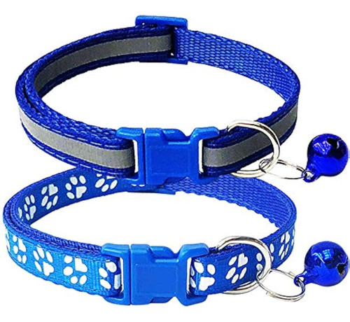 Chborchicen 2-pack Footprint & Collar Reflectante Para Gatos