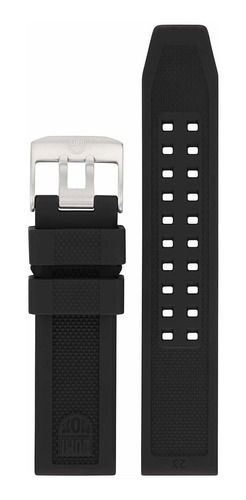 Correa De Goma Negra Auténtica 23 Mm Para Luminox 120.079