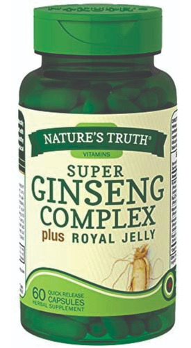 Super Ginseng Complex Natures Truth Sistema Nervioso 60 Caps Sabor N/A