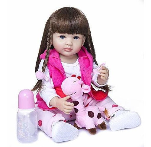 Muñeca - Roshuan Reborn Baby Dolls Silicone Full Body Girls 