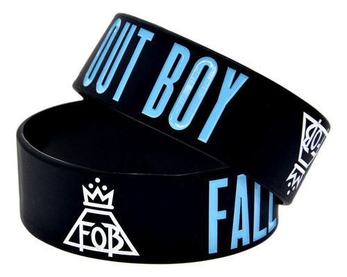 Pulseira De Silicone Fácil E Simples Fall Out Boy Rock Style